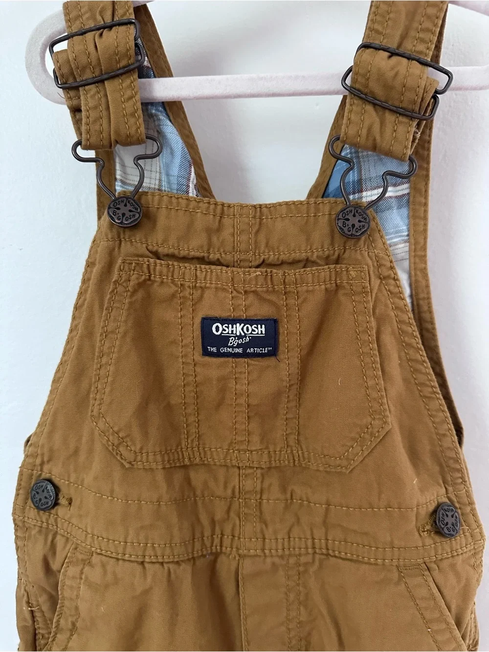 OshKosh B'gosh Kids Tan/Brown Overalls with Adjustable Straps